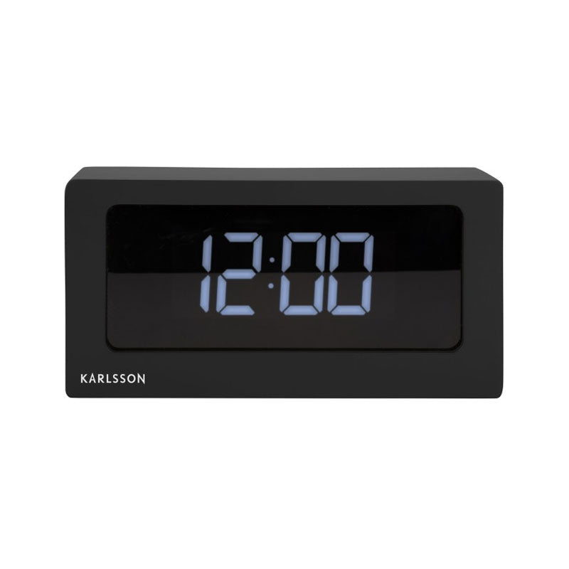Boxed LED Alarm/Table Clock - Black