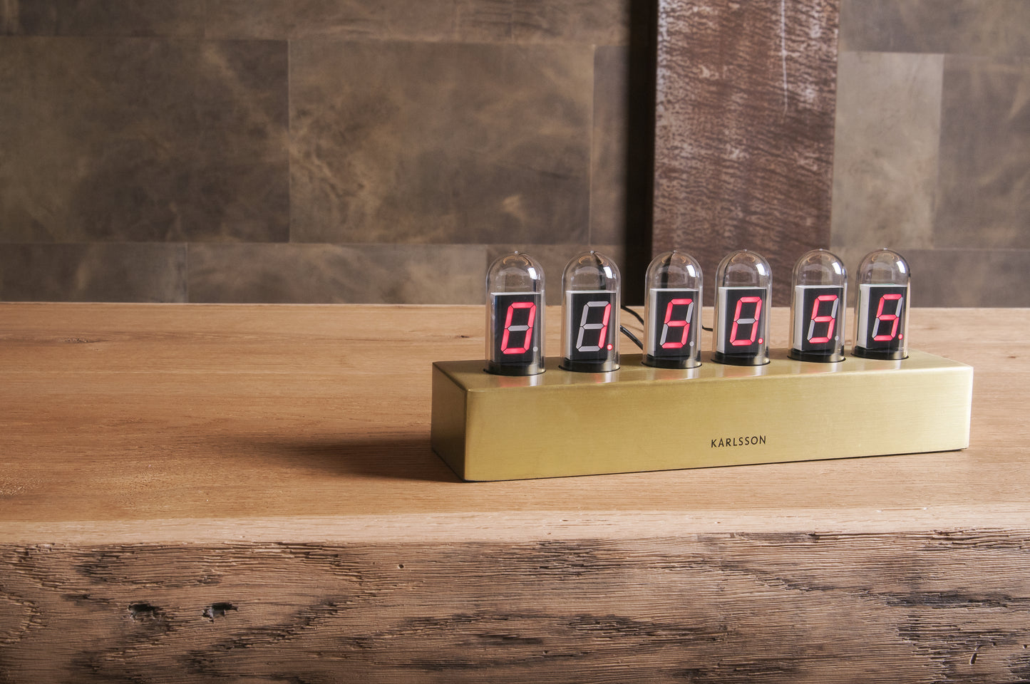 Cathode Clock - Gold