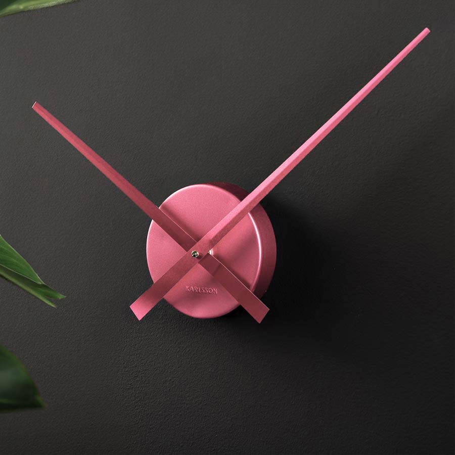LBT Wall Clock Mini - Metallic Dark Pink