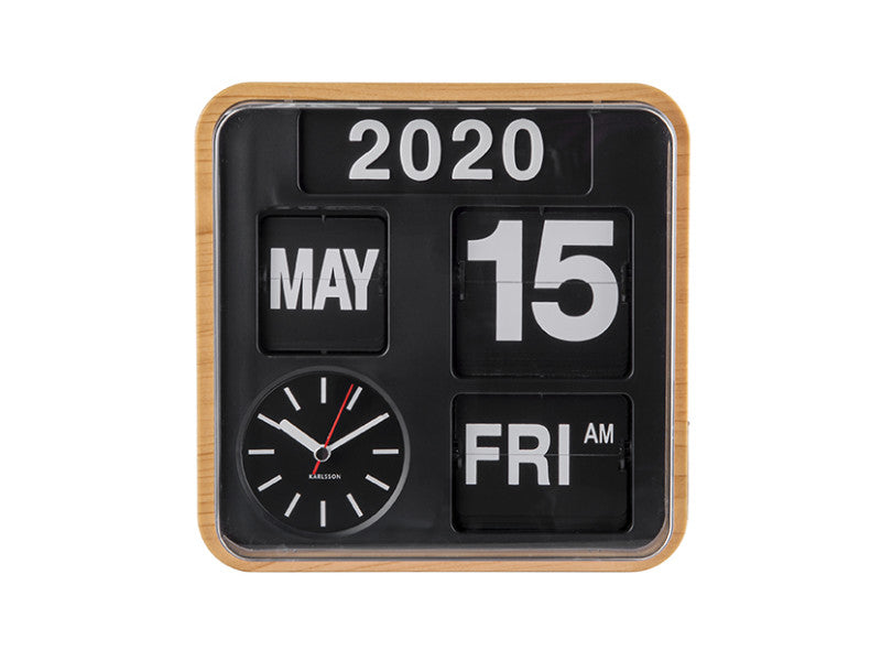 Mini Flip Clock - Wood