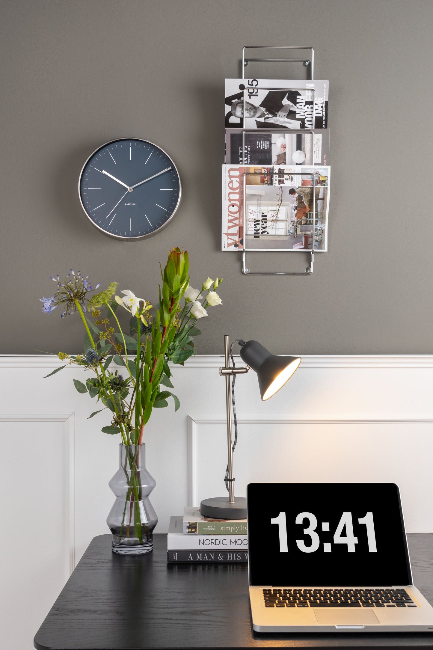 Minimal Clock - Night Blue