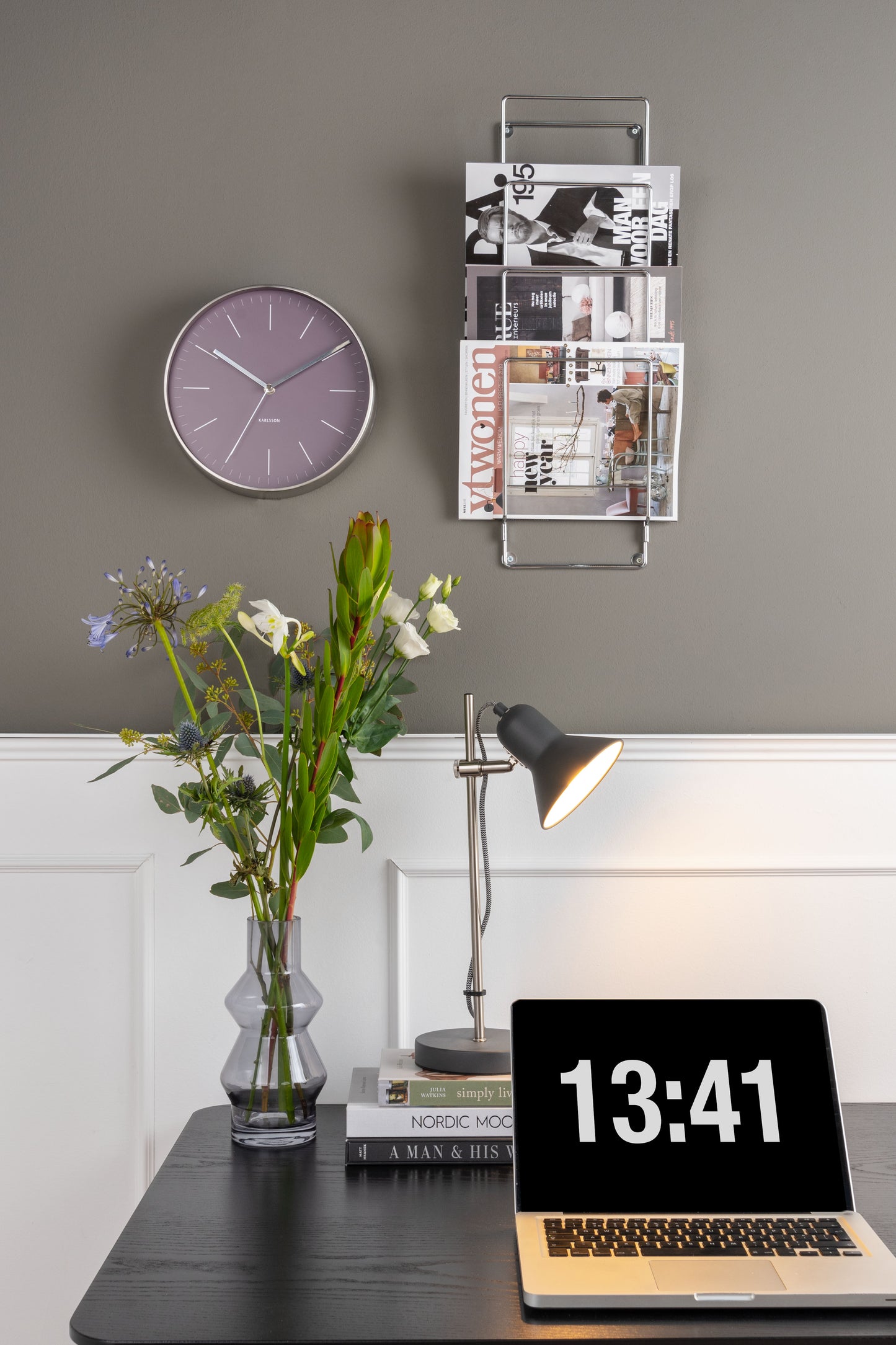 Minimal Clock - Purple