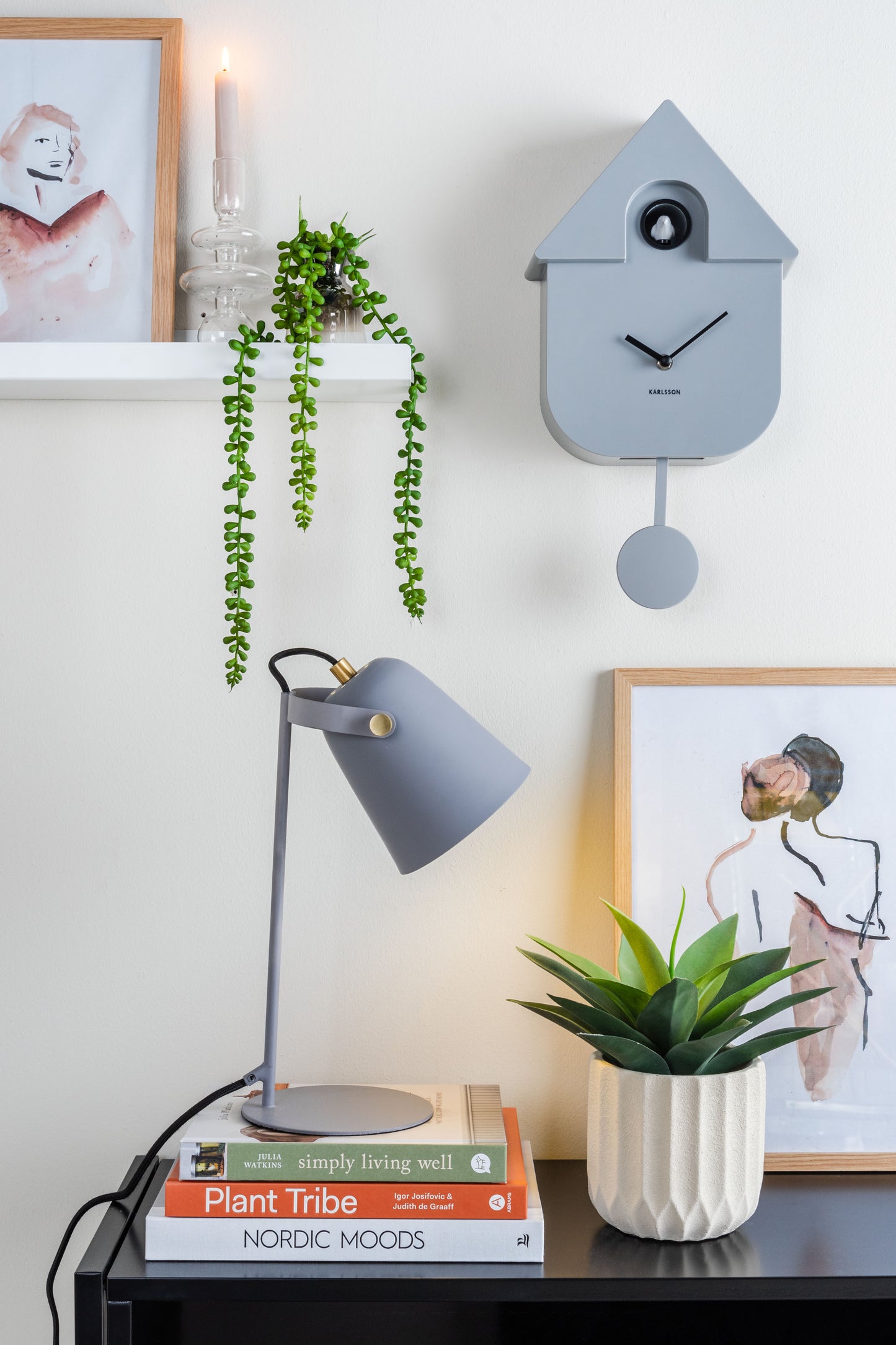 Modern Cuckoo Clock - Mouse Grey
