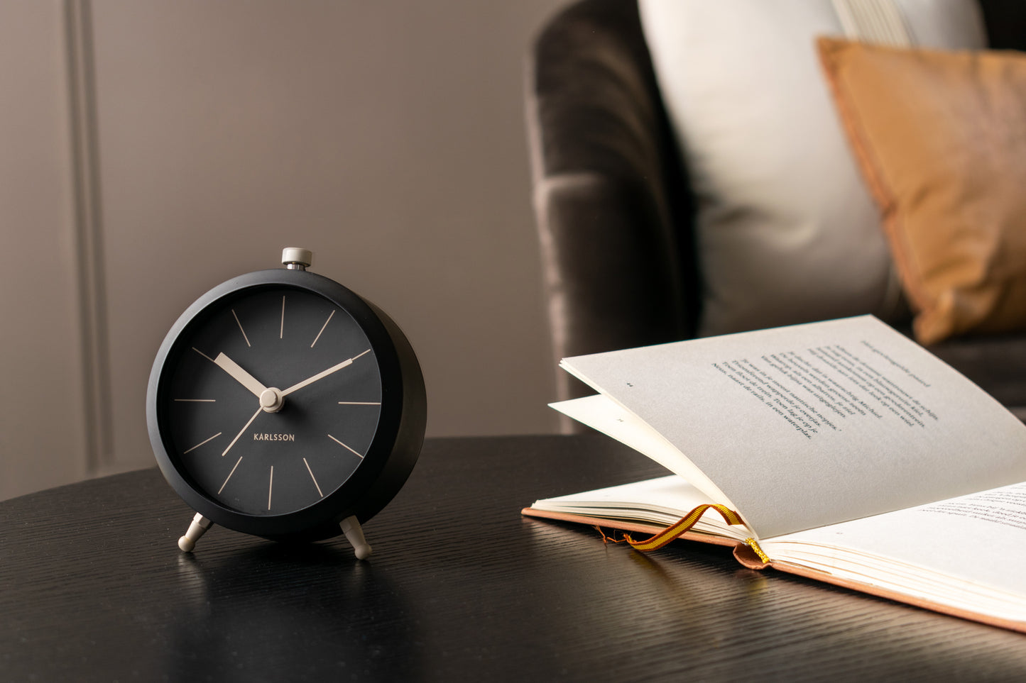 Button Alarm Clock - Black