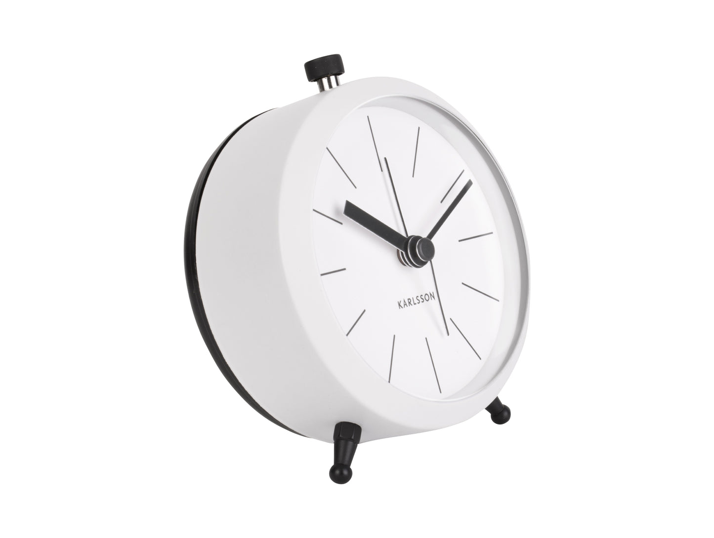 Button Alarm Clock - White