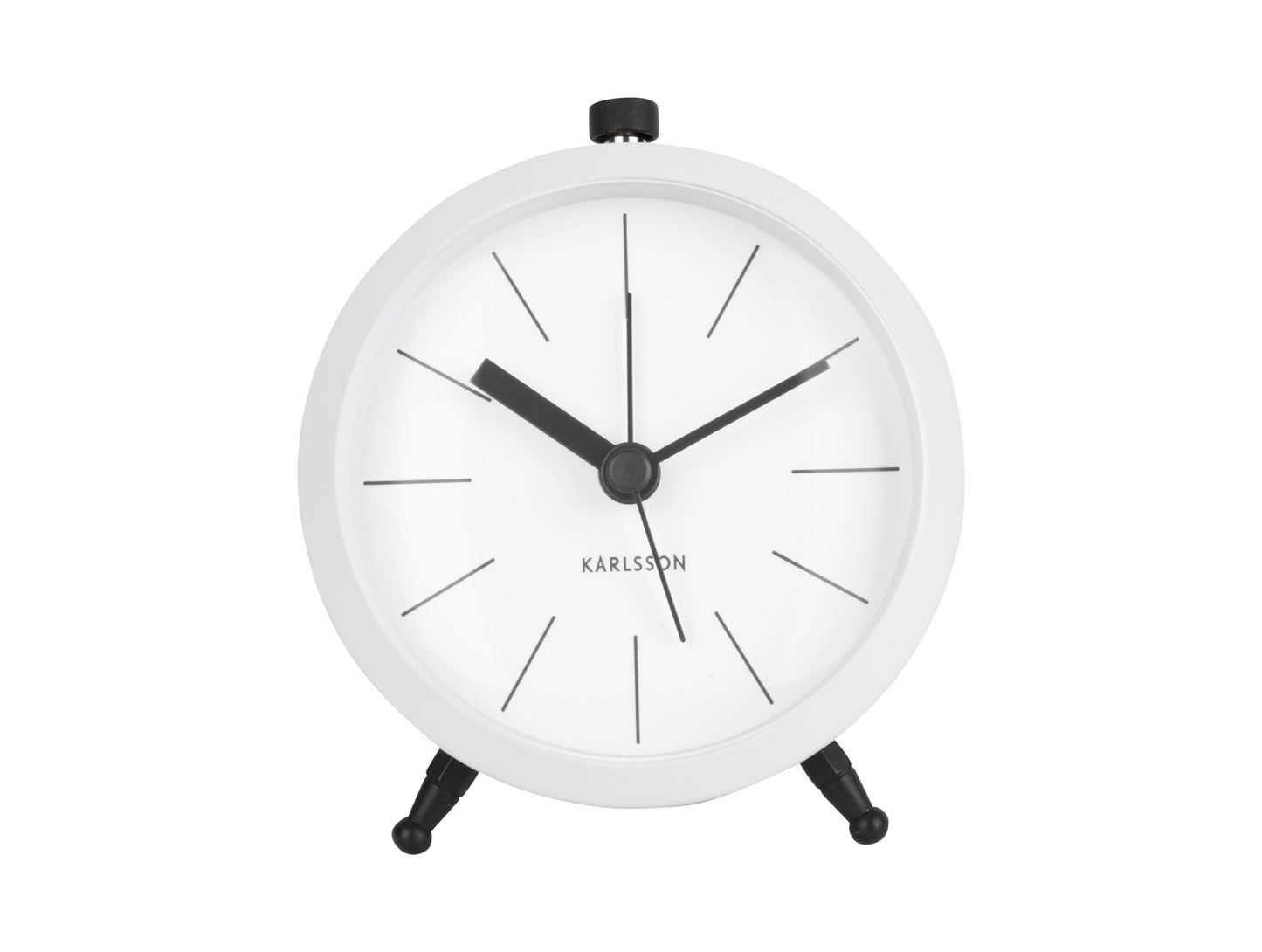 Button Alarm Clock - White