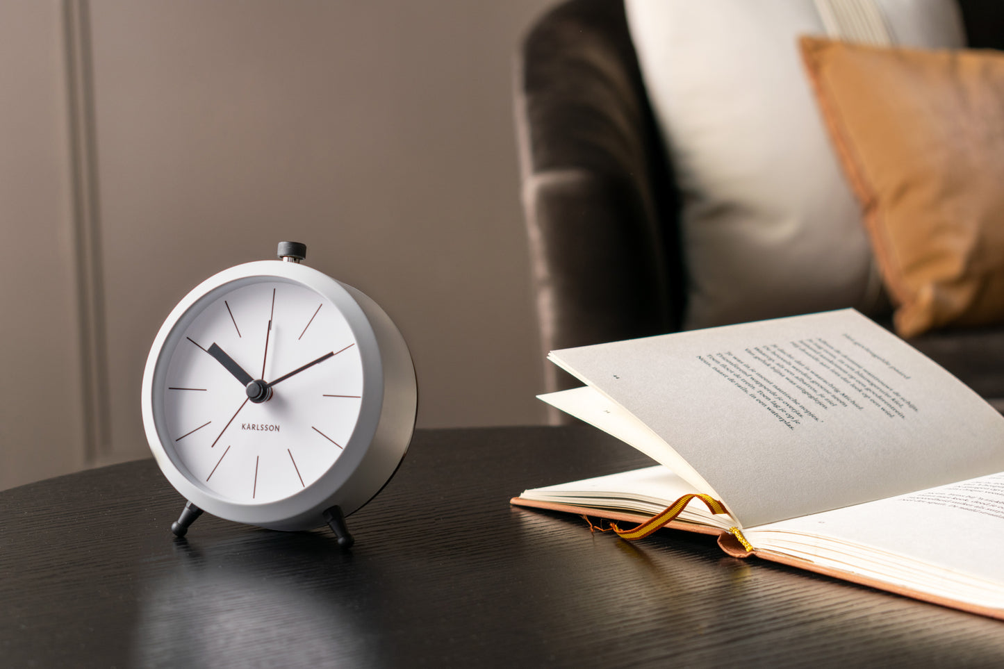 Button Alarm Clock - White
