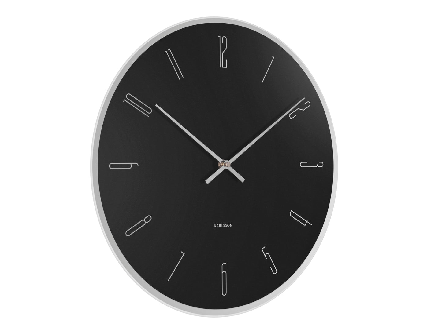 Mirror Numbers Clock - Black