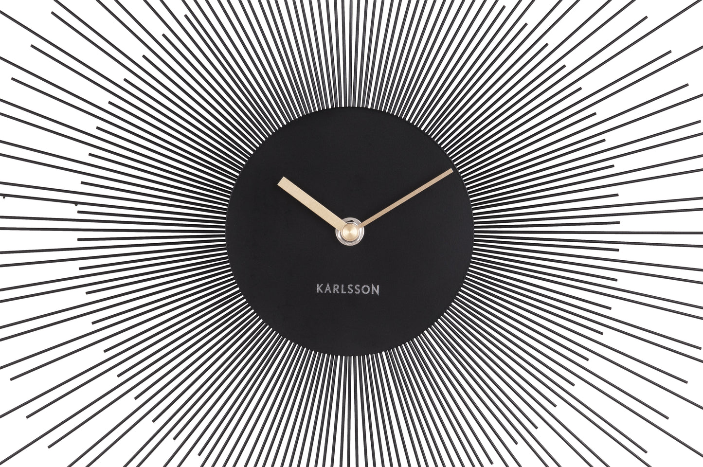 Peony Wall Clock - Large Black