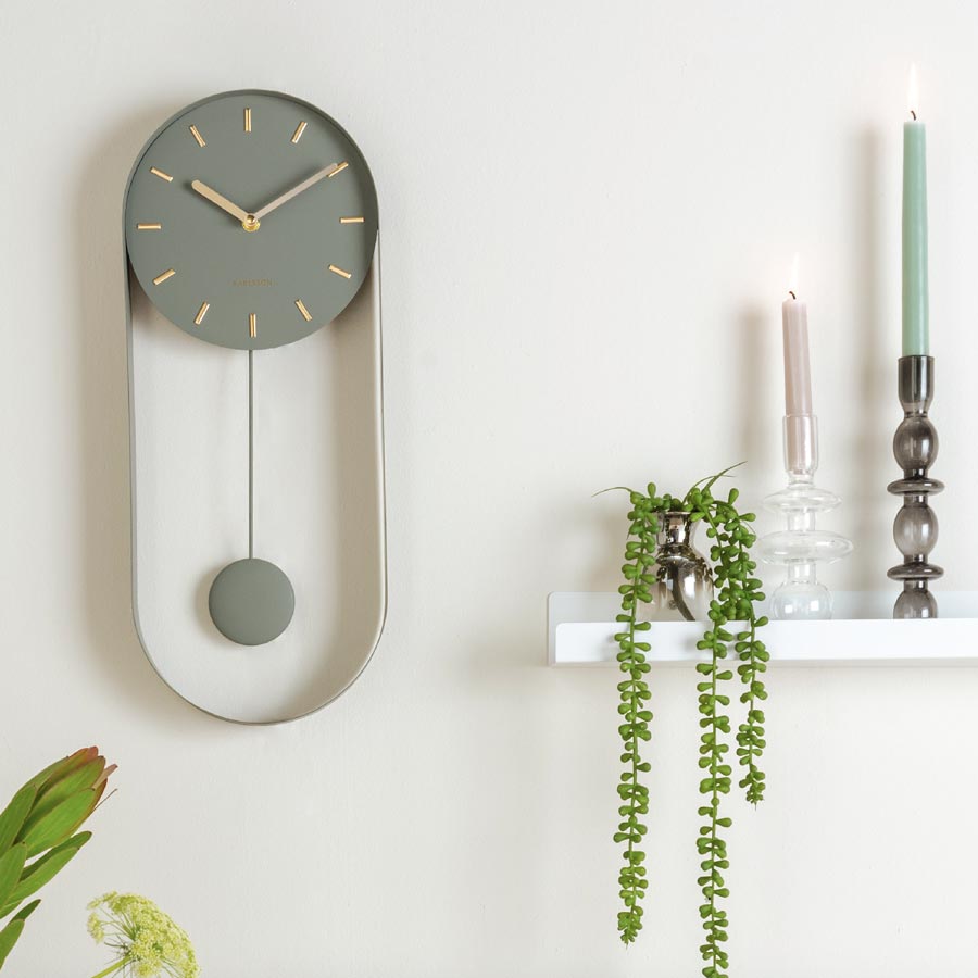 Charm Pendulum Clock - Jungle Green