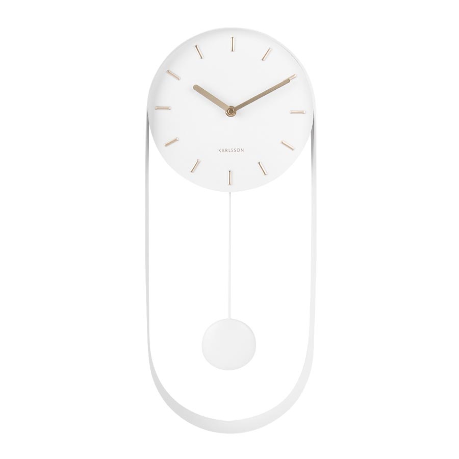 Charm Pendulum Clock - White