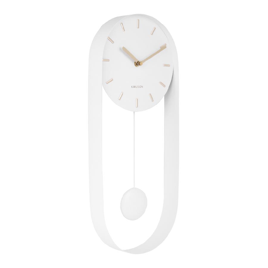 Charm Pendulum Clock - White