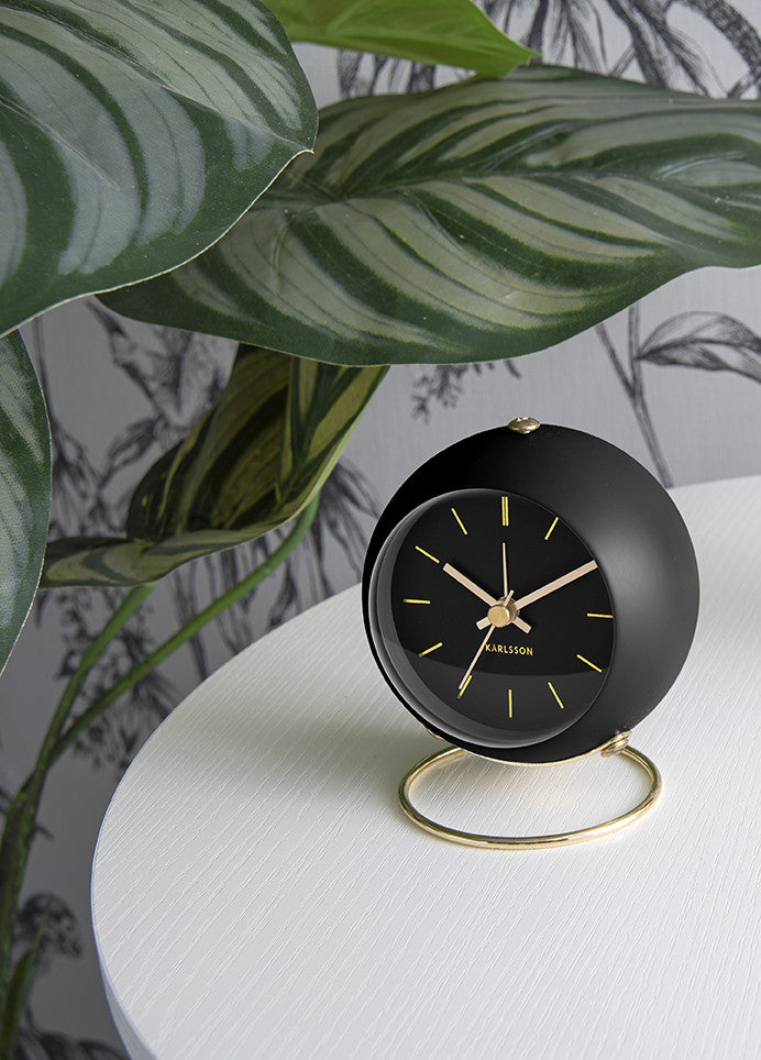 Globe Alarm Clock - Black