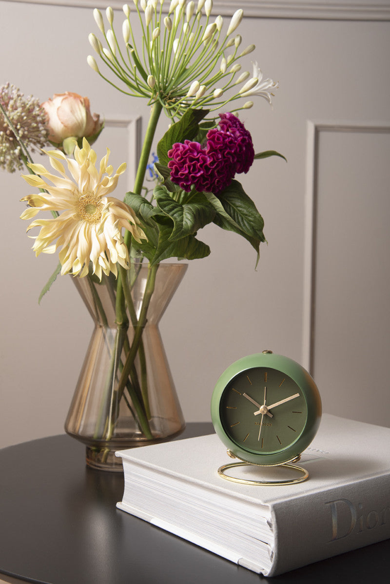 Globe Alarm Clock - Moss Green