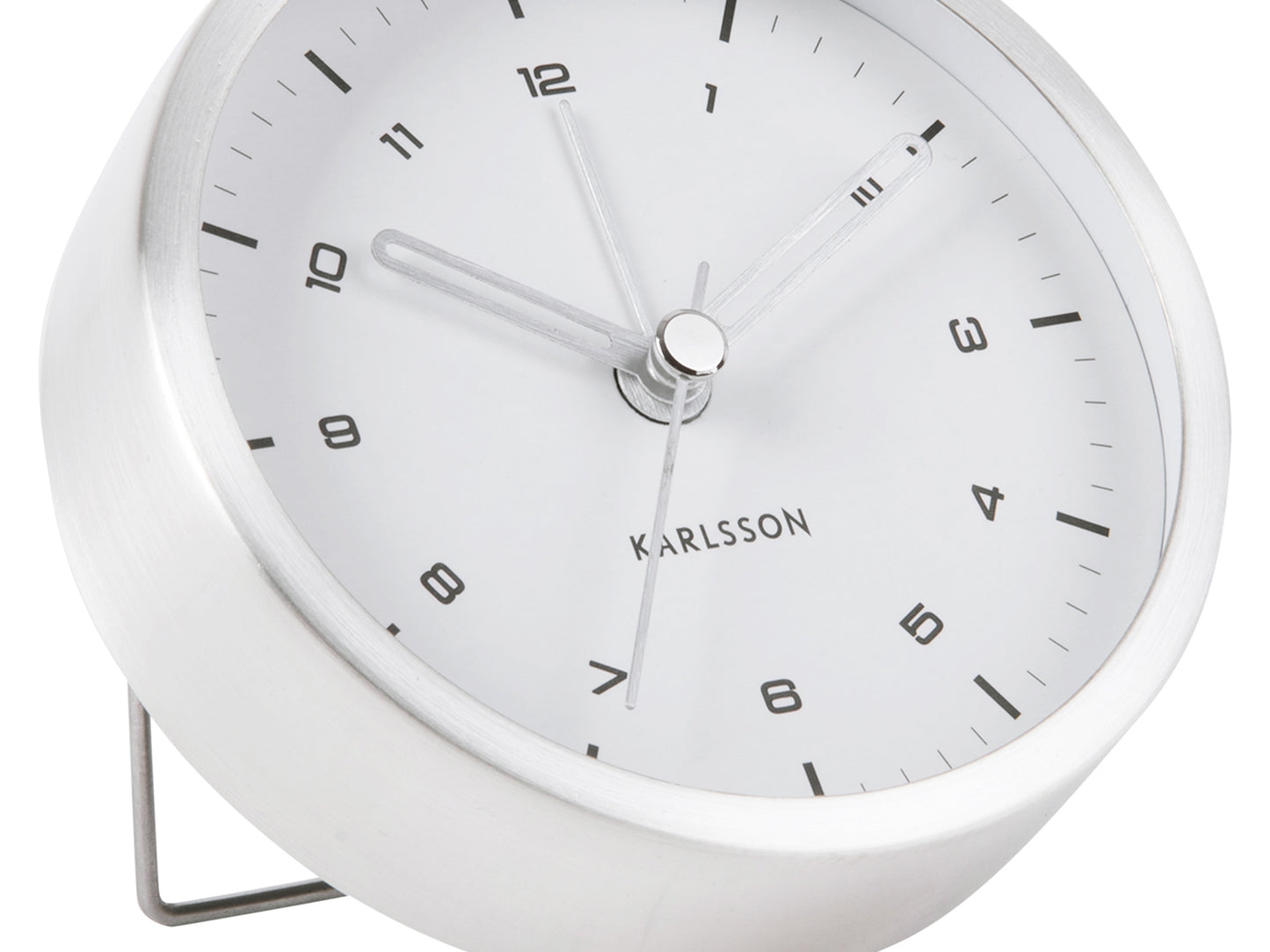 Tinge Alarm Clock - Silver/White