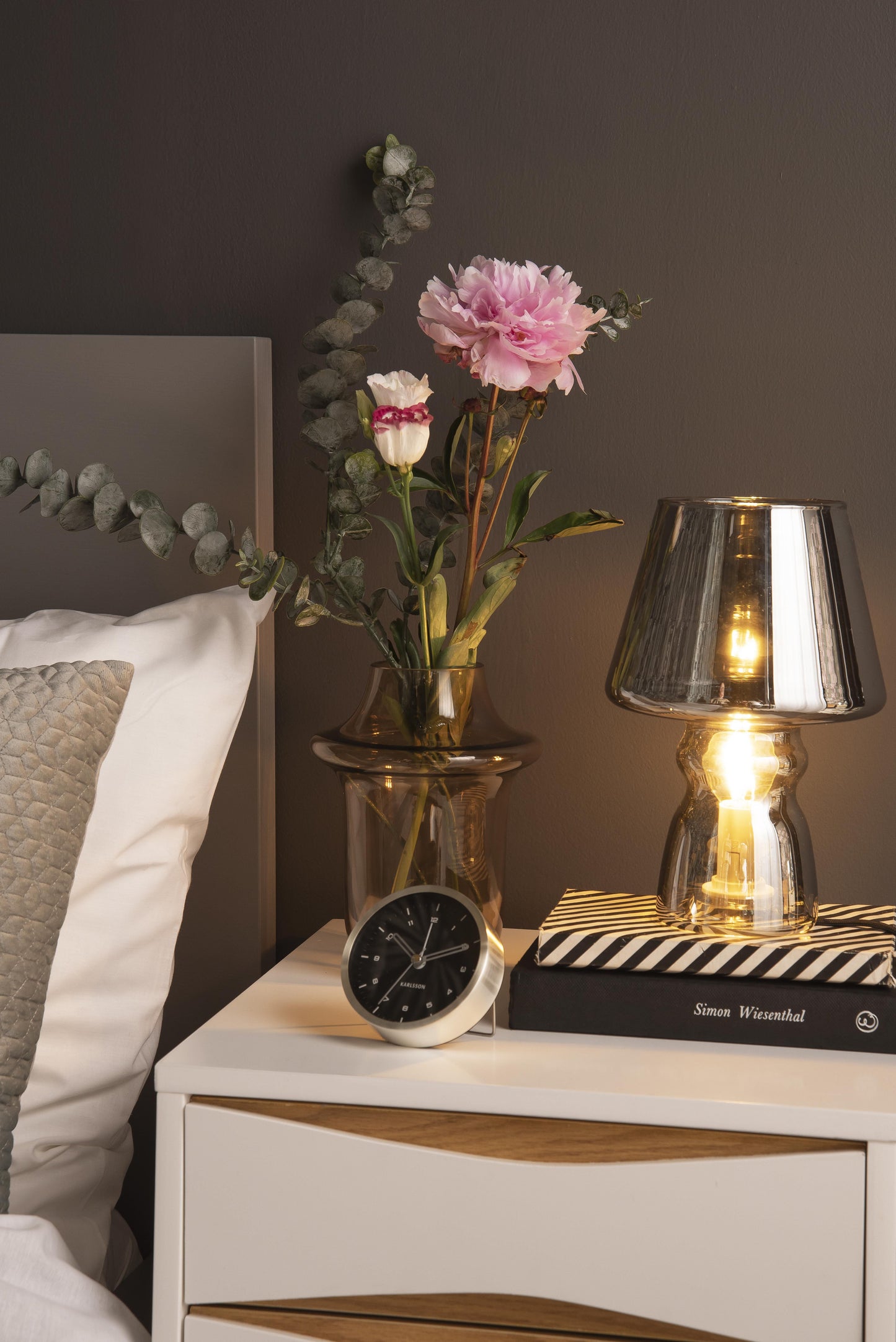 Tinge Alarm Clock - Silver/Black