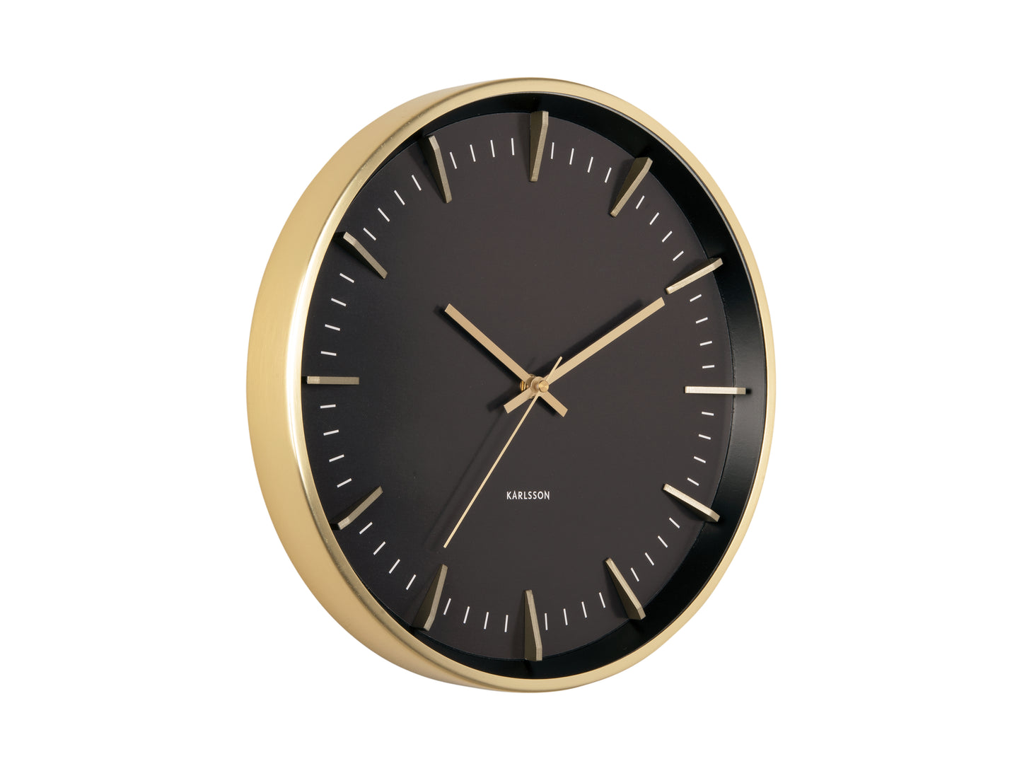 Raised Batons Clock - Gold