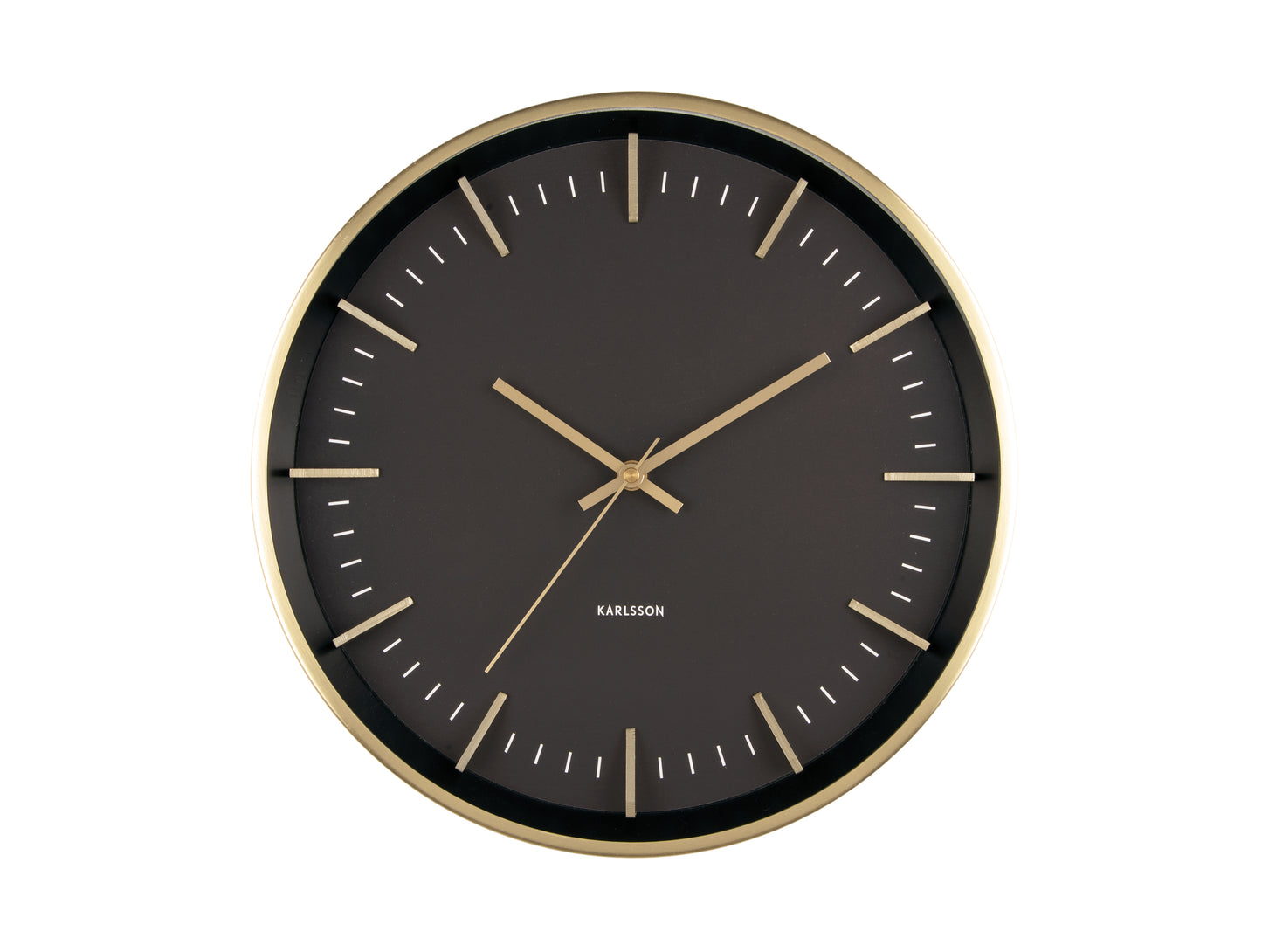Raised Batons Clock - Gold