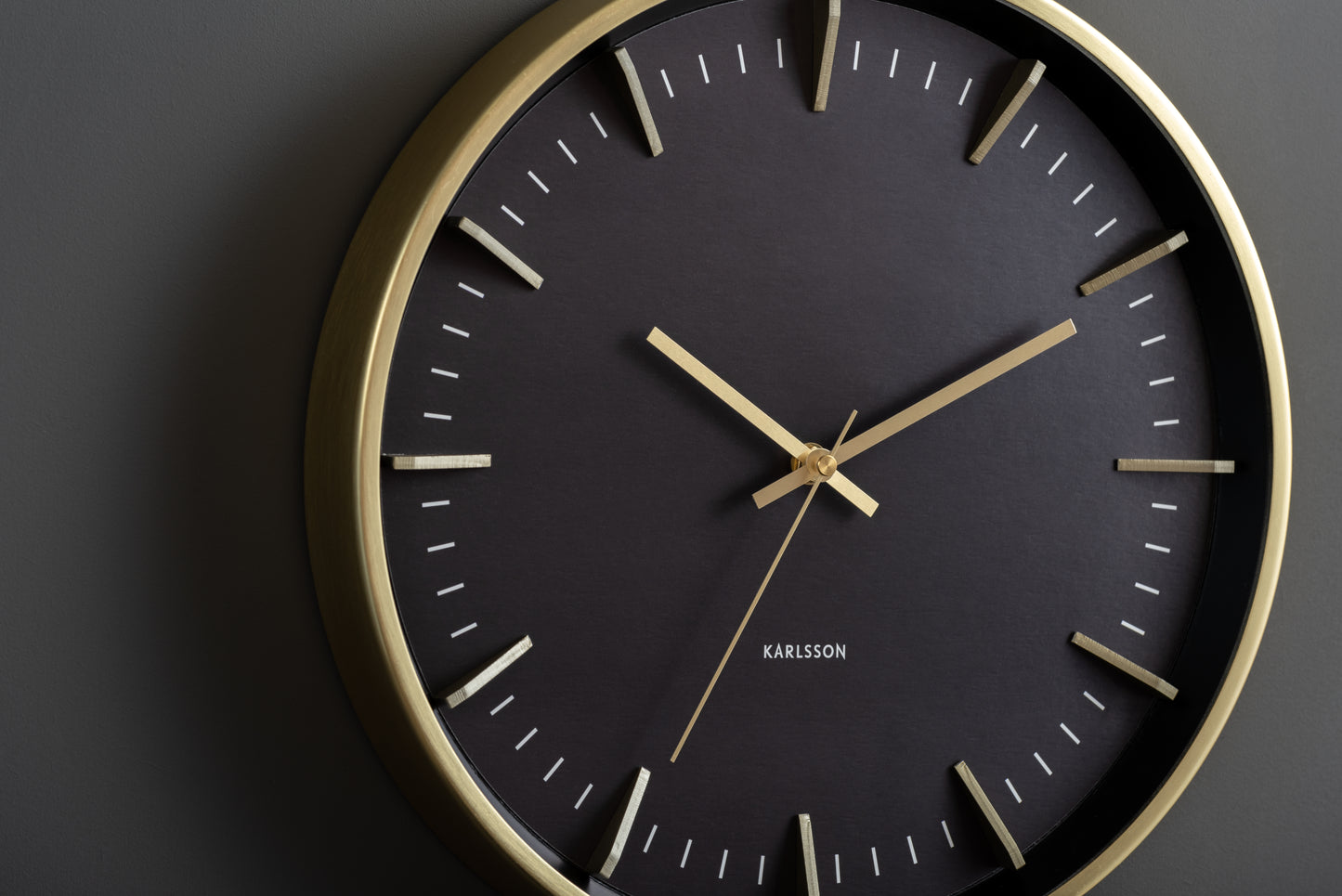Raised Batons Clock - Gold
