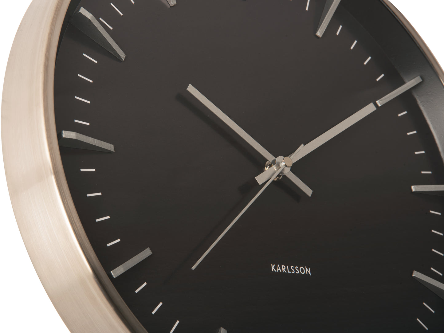 Raised Batons Clock - Silver