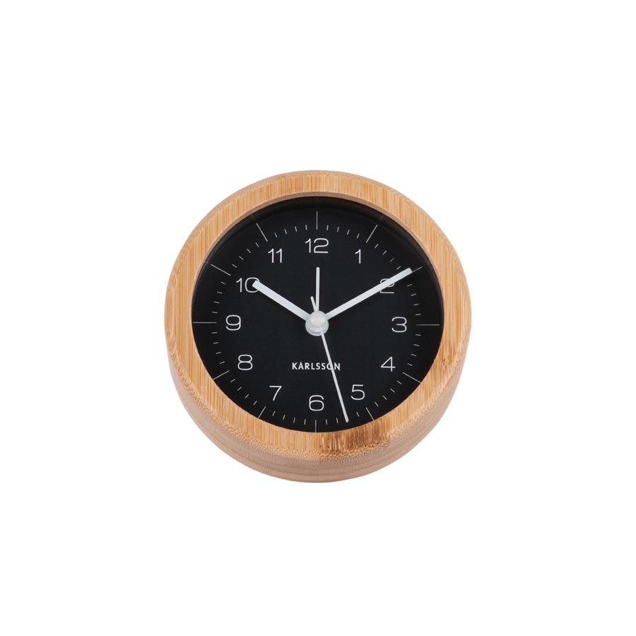 Neat Round Alarm Clock - Black