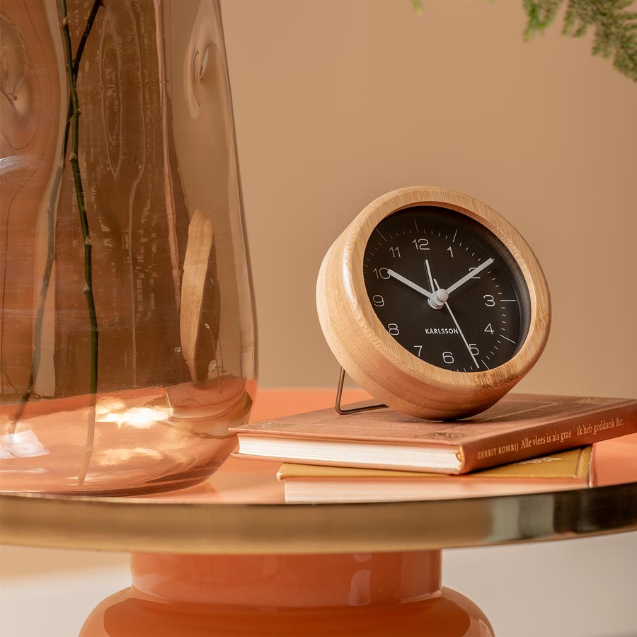 Neat Round Alarm Clock - Black