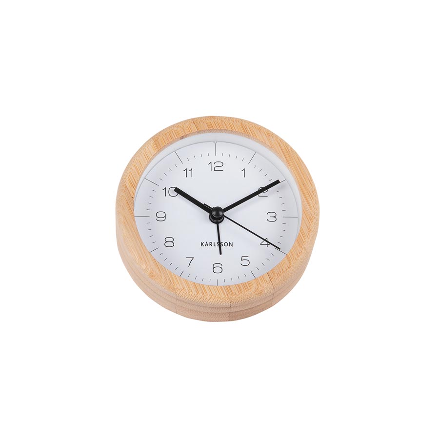 Neat Round Alarm Clock - White