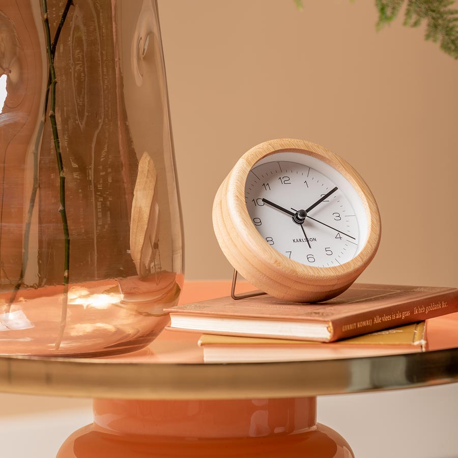 Neat Round Alarm Clock - White