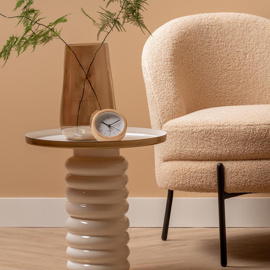 Neat Round Alarm Clock - White
