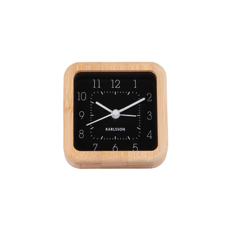 Neat Square Alarm Clock - Black