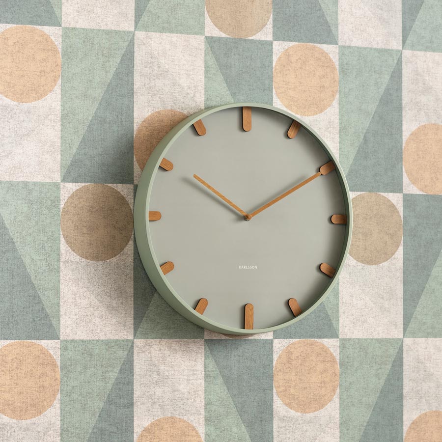 Grace Wall Clock - Grayed Jade