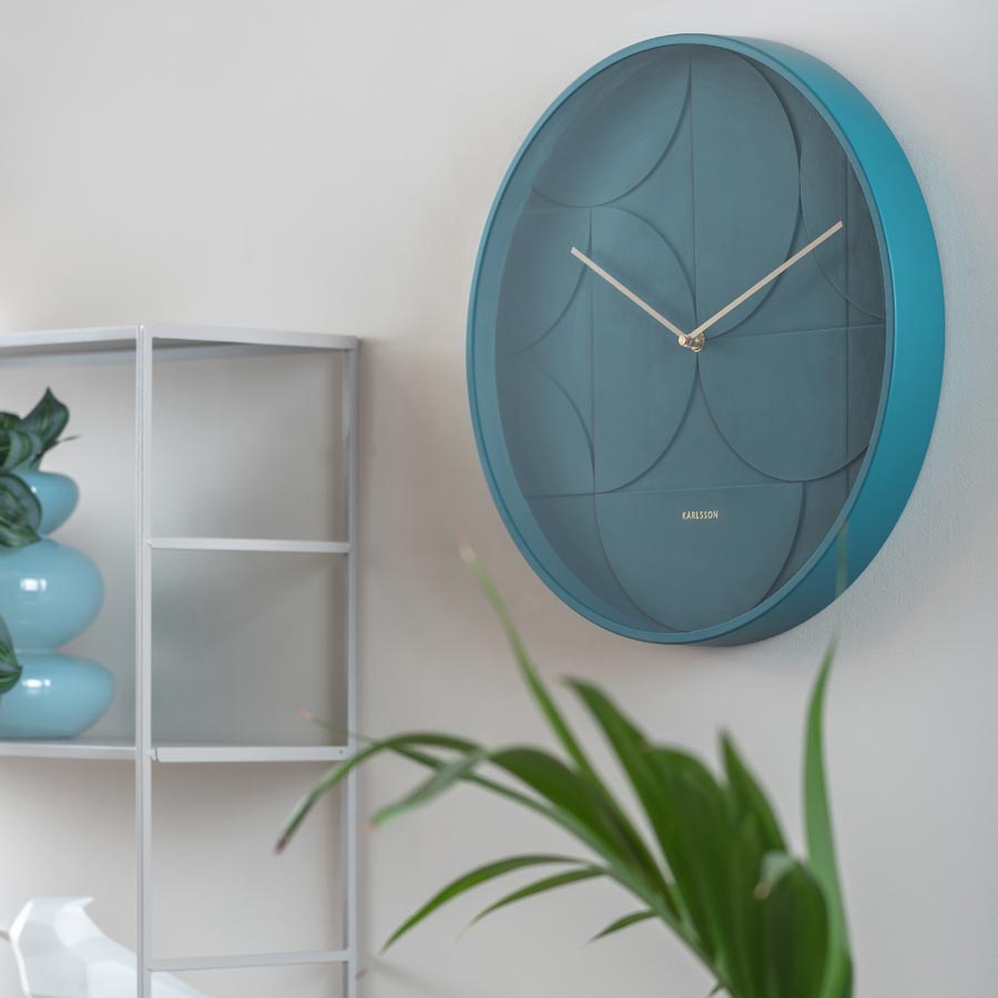 Echelon Wall Clock - Dark Blue