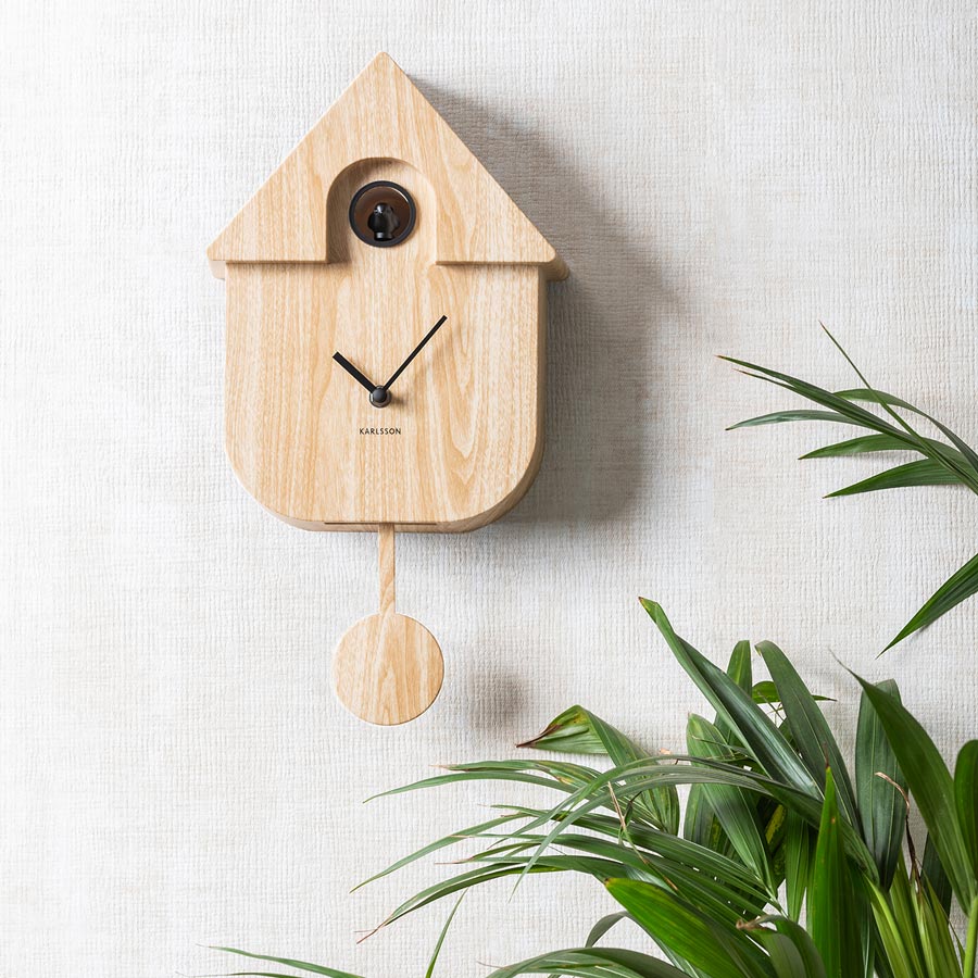 Modern Cuckoo Clock - Light Wood