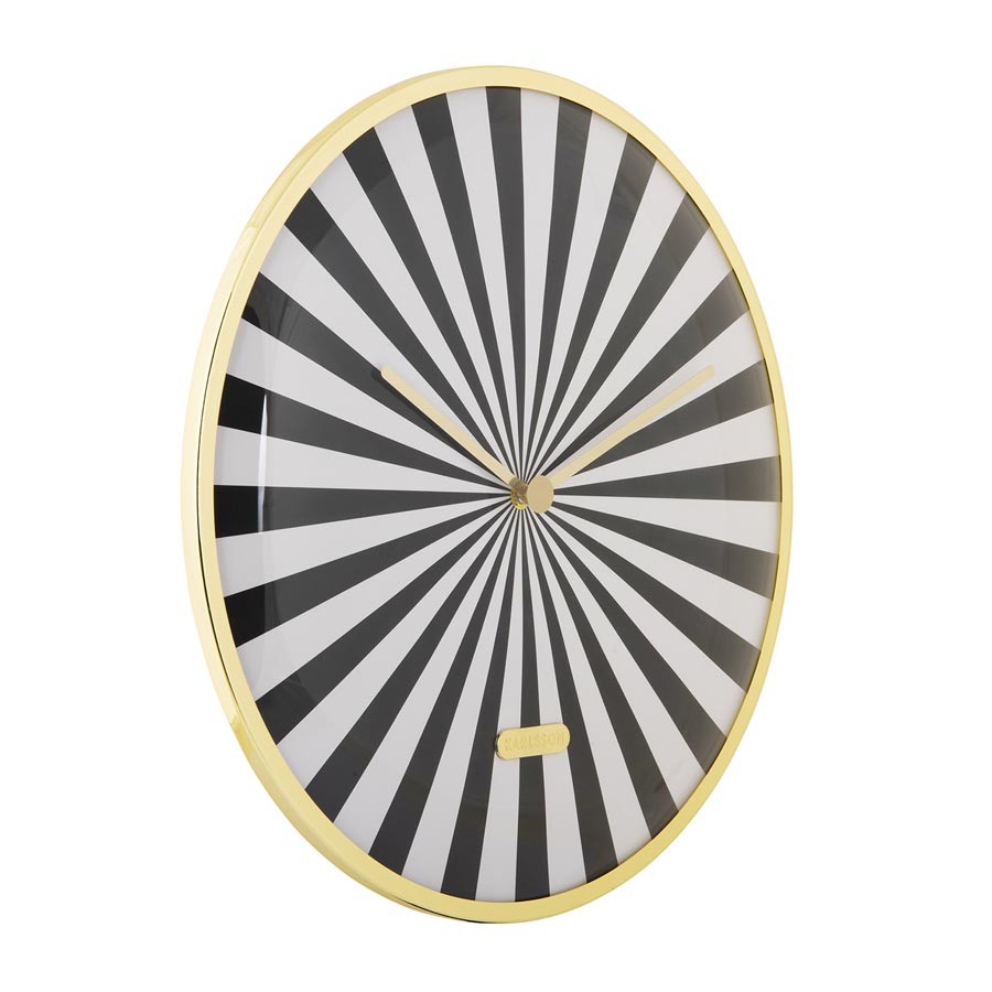 Candy Swirl Wall Clock - Black
