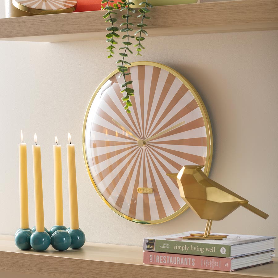 Candy Swirl Wall Clock - Sand Brown