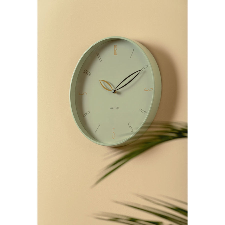 Petals Wall Clock - Grayed Jade