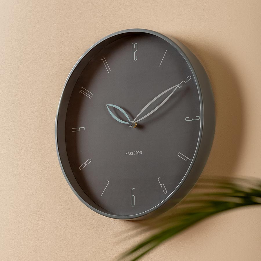 Petals Wall Clock - Dark Grey