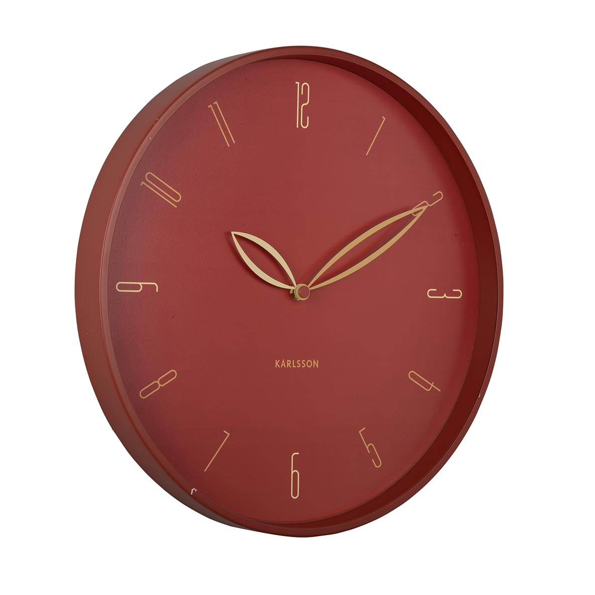 Petals Wall Clock - Red Ochre