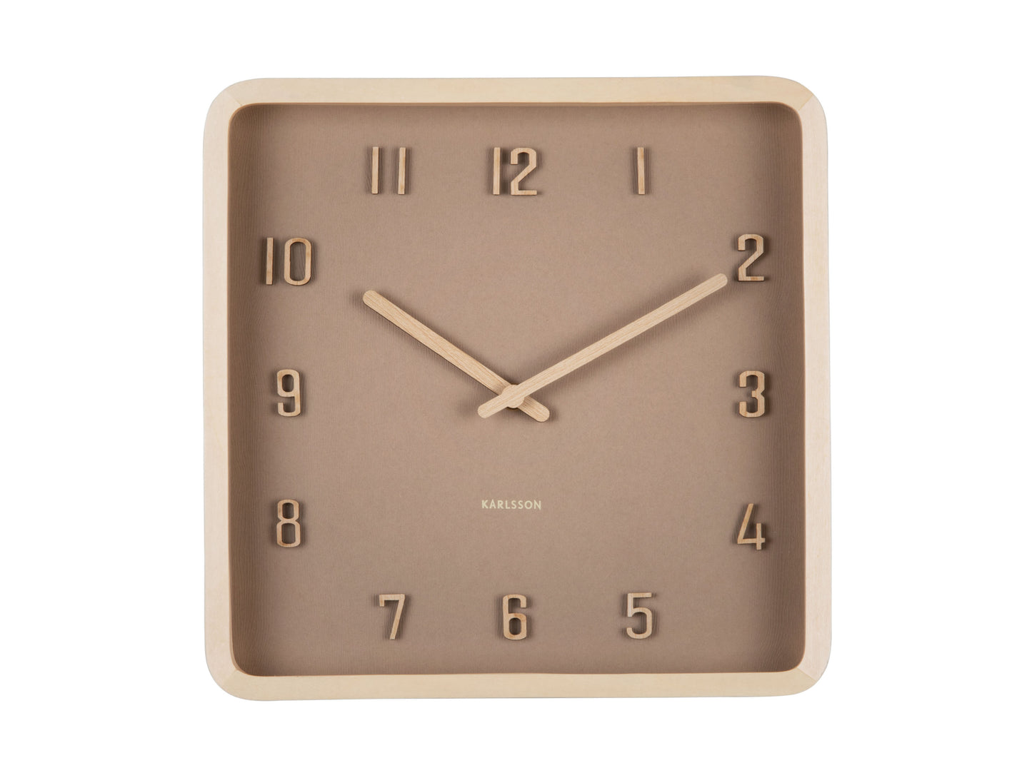 Nervadura Square Clock - Soft Brown