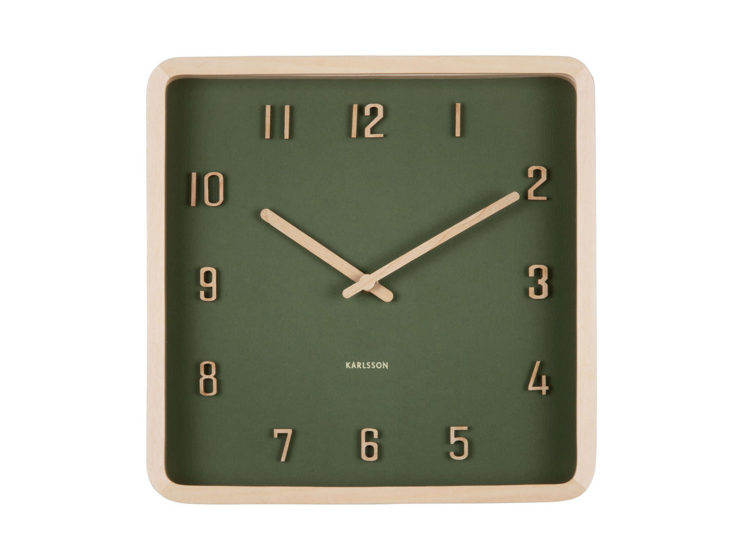Nervadura Square Clock - Dark Green