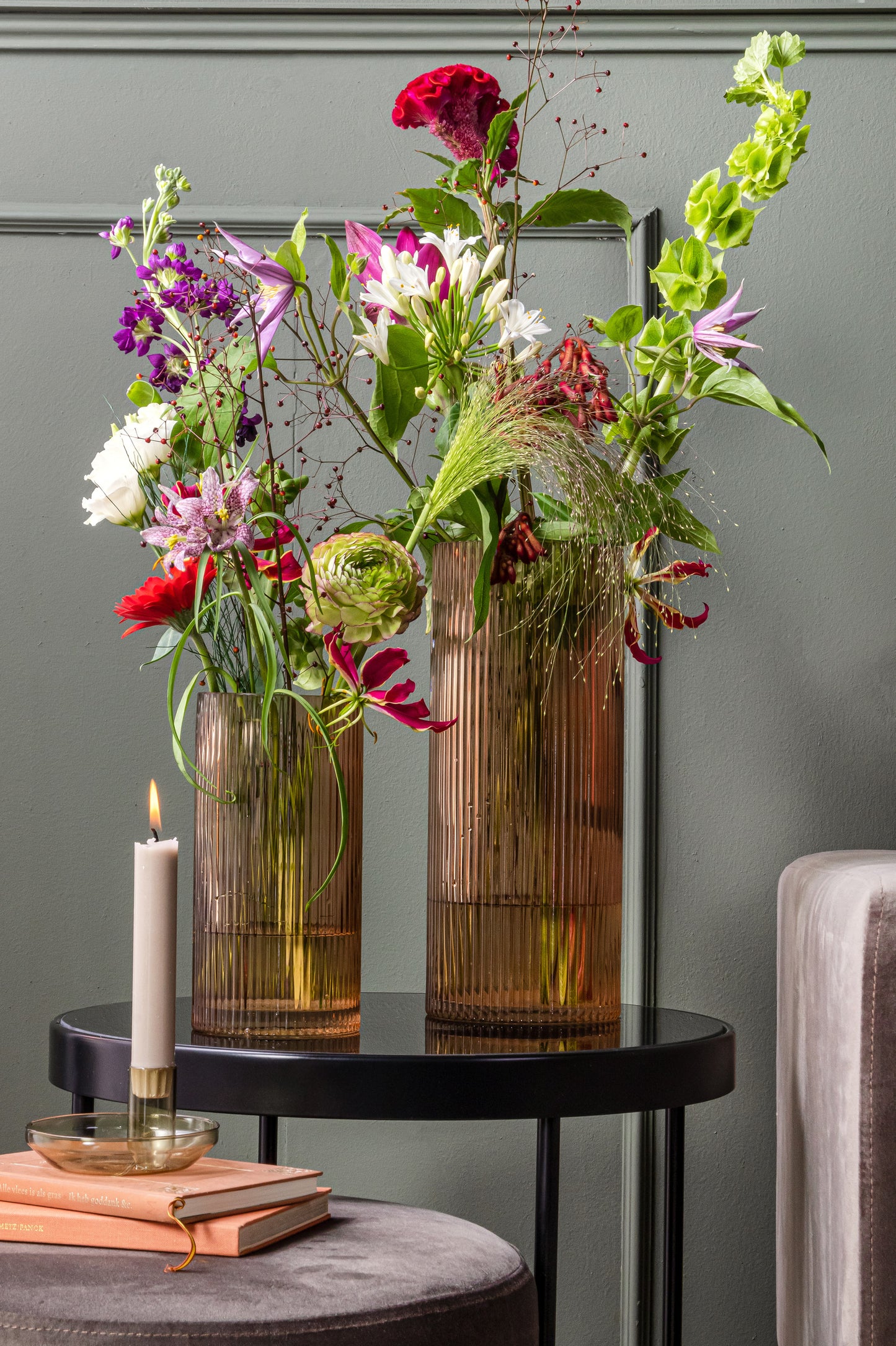 Tub Candle Holder - Sand Brown