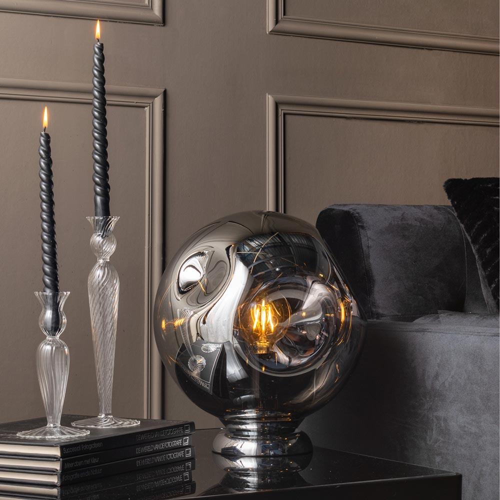 Swirl Candle Holder - Large Clear