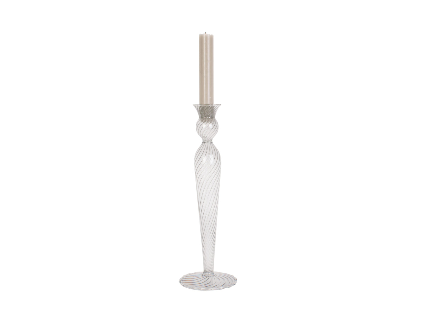 Swirl Candle Holder - Large Clear