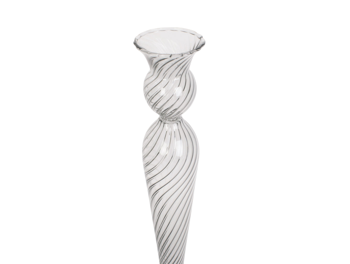 Swirl Candle Holder - Large Clear