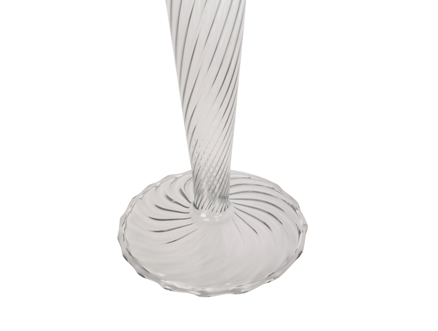 Swirl Candle Holder - Large Clear
