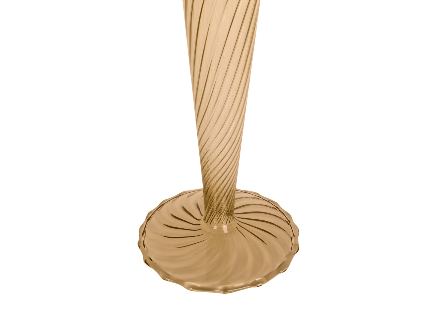 Swirl Candle Holder - Large Sand Brown