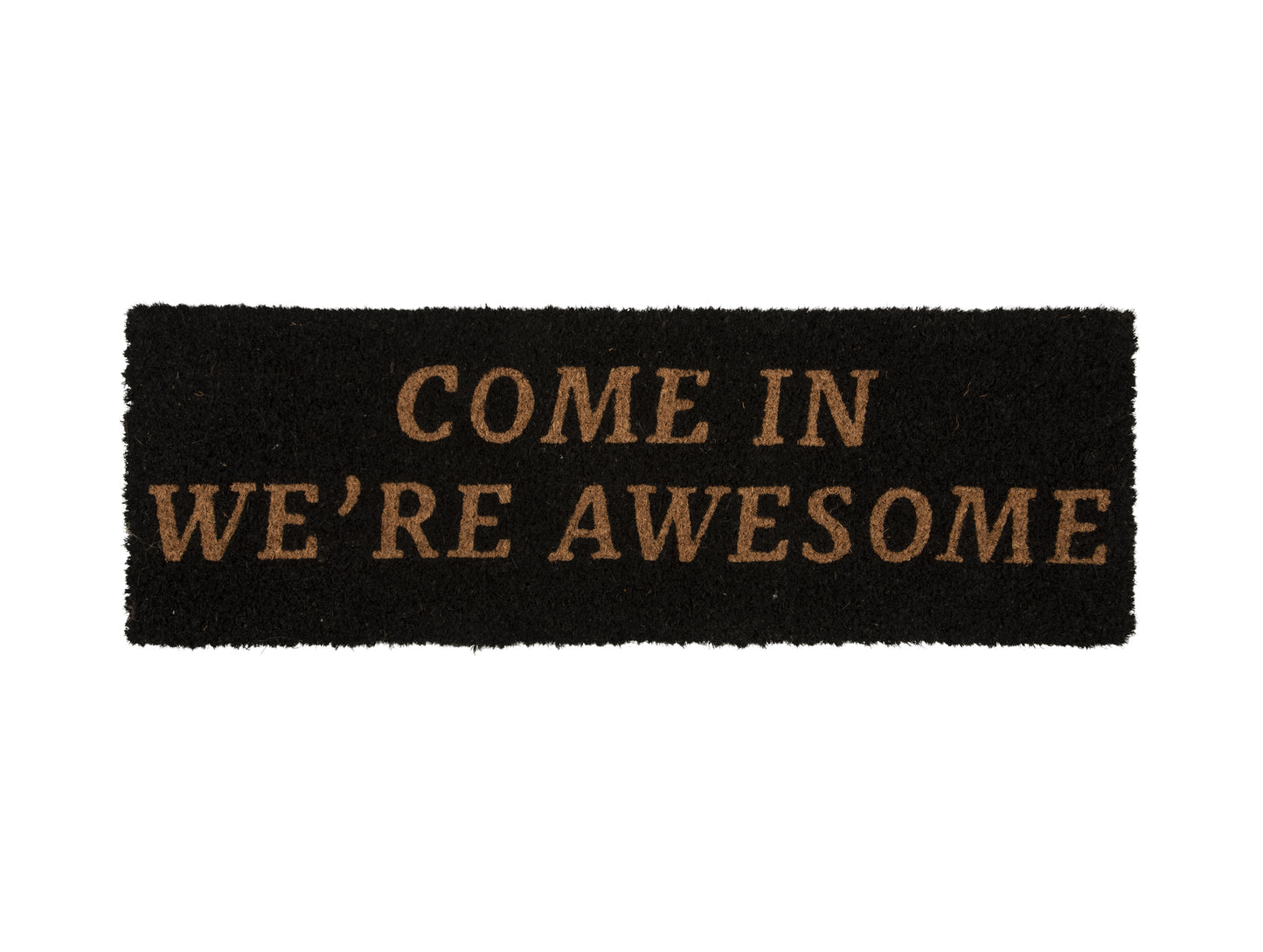 Come In Awesome Doormat - Black/Natural