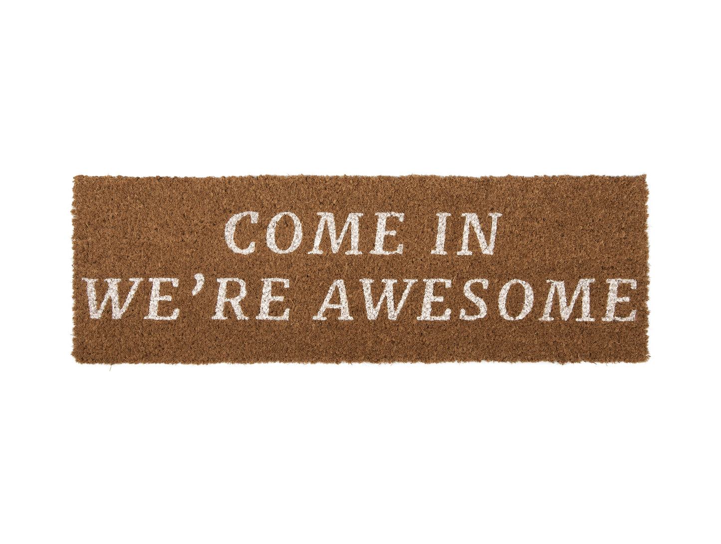 Come In Awesome Doormat - Natural/White