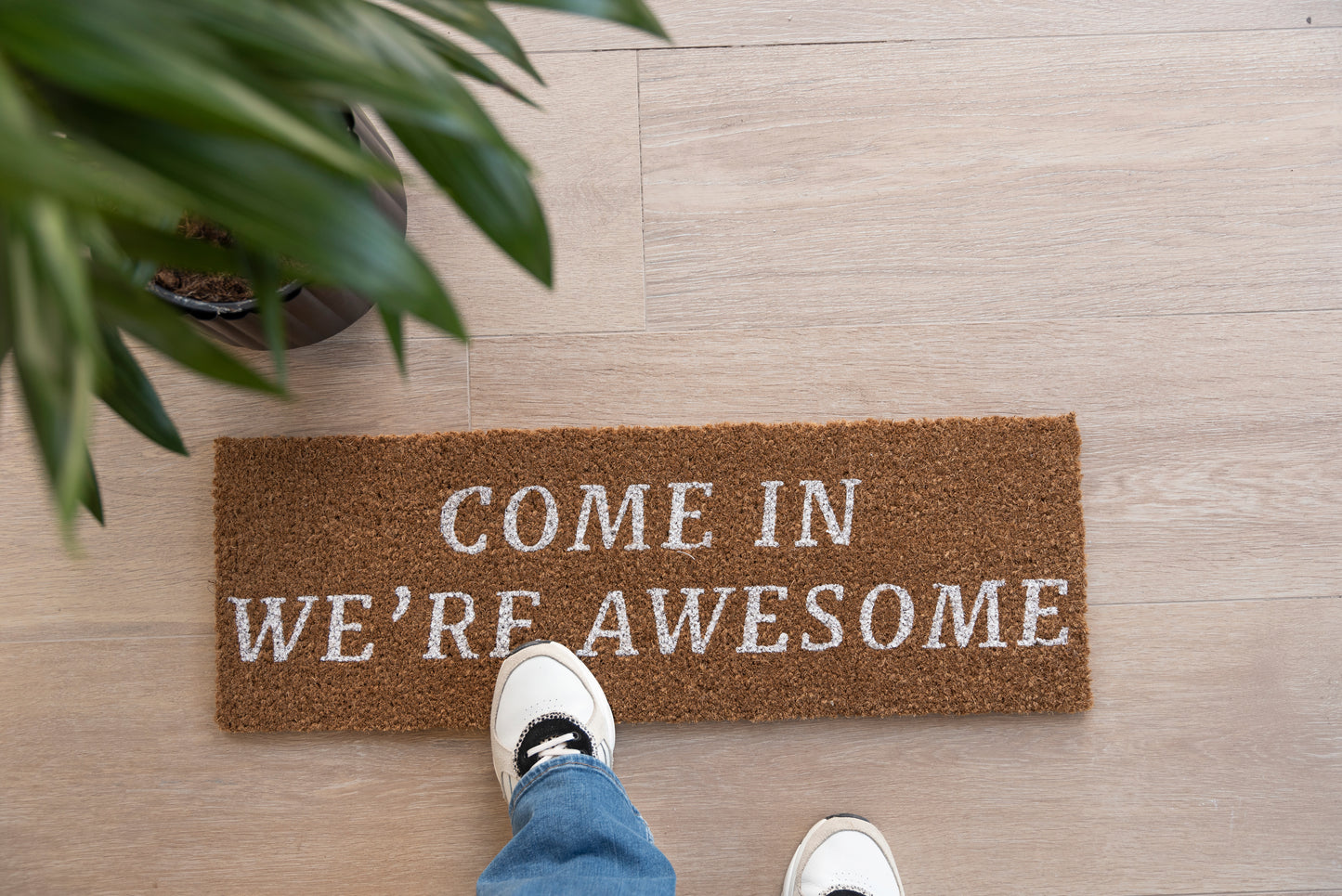 Come In Awesome Doormat - Natural/White