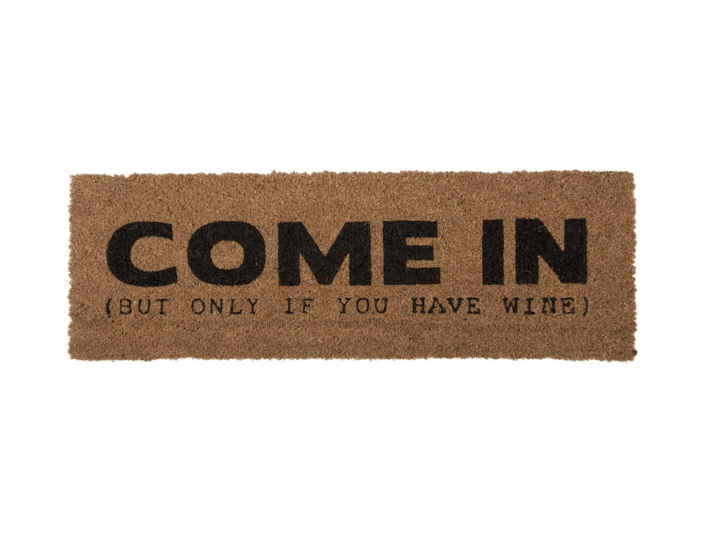 Come In Wine Doormat - Natural/Black